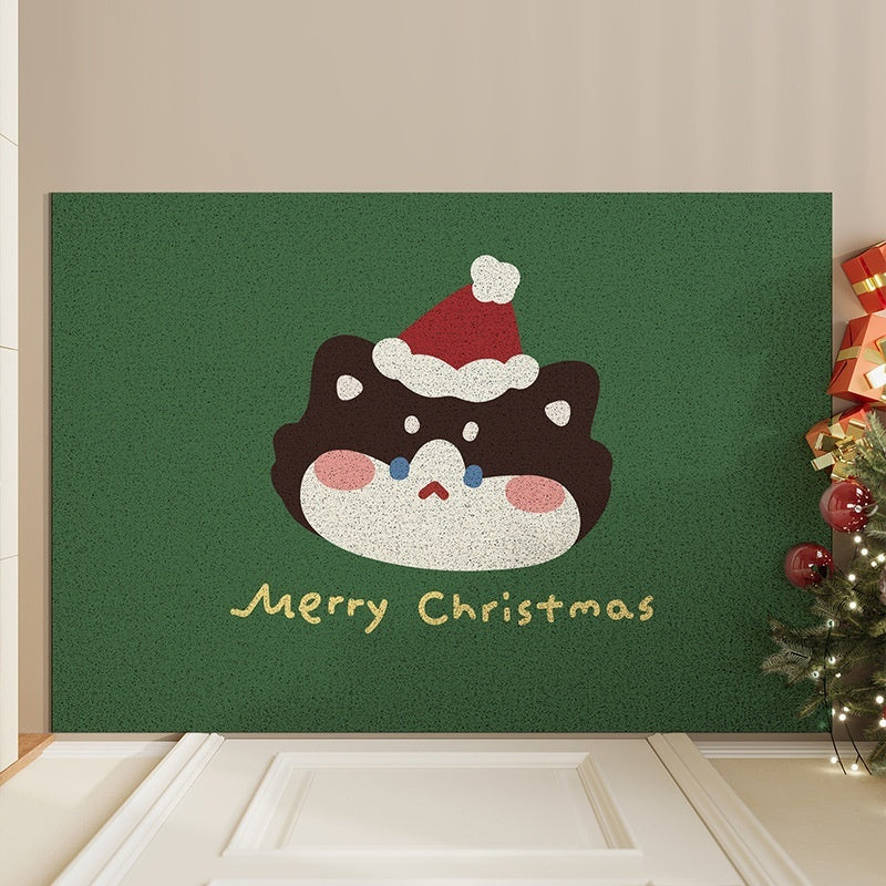 HKM-127379 Christmas Decorative PVC Entrance Mat with Geometric Pattern - Multiple Sizes Available