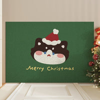 HKM-127379 Christmas Decorative PVC Entrance Mat with Geometric Pattern - Multiple Sizes Available