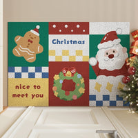 HKM-127379 Christmas Decorative PVC Entrance Mat with Geometric Pattern - Multiple Sizes Available