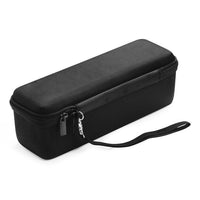 HKM-127443 Smart Bluetooth Speaker Protective Bag – Nylon Case with Mesh Pocket for Accessories, Black, 25x7x8.5cm
