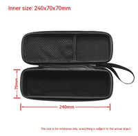 HKM-127443 Smart Bluetooth Speaker Protective Bag – Nylon Case with Mesh Pocket for Accessories, Black, 25x7x8.5cm