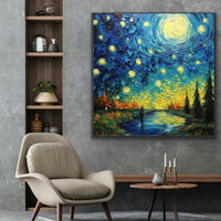 HKM-127507 Handmade Modern Abstract Landscape Oil Painting on Canvas - Unstretched and Framed for Home Decor