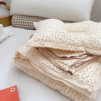 HKM-127571 Pure Cotton Double-Layer Gauze Duvet and Baby Pillow Set for Summer