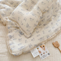 HKM-127571 Pure Cotton Double-Layer Gauze Duvet and Baby Pillow Set for Summer