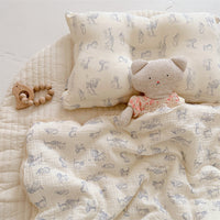 HKM-127571 Pure Cotton Double-Layer Gauze Duvet and Baby Pillow Set for Summer