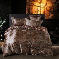 HKM-127571 Silky Double-Sided Ice Silk Washed Silk Four-Piece Bedding Set with Elegant Design