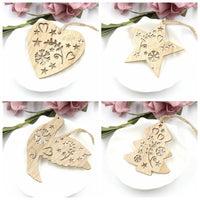 HKM-127699 Creative Hollow Bird Love Pendant - Handmade Birch Wooden Ornaments for Home Décor