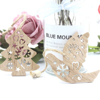 HKM-127699 Creative Hollow Bird Love Pendant - Handmade Birch Wooden Ornaments for Home Décor