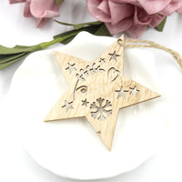 HKM-127699 Creative Hollow Bird Love Pendant - Handmade Birch Wooden Ornaments for Home Décor