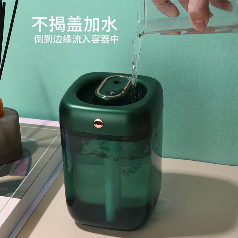 KTX-127763 Mini Ultrasonic Atomizer Humidifier for Home and Hotel Use, Green, USB Powered