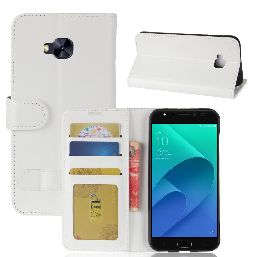 HKM-127827 Asus Zenfone 4 Selfie Pro ZD552KL Crazy Horse Print Leather Wallet Case - Multi-Color Options