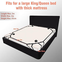 HKM-127891 Reinforced Black Straps for Corner Beds - Model 9i SM (6942257911330)
