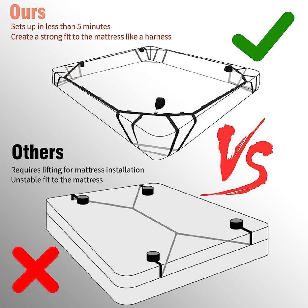 HKM-127891 Reinforced Black Straps for Corner Beds - Model 9i SM (6942257911330)