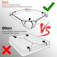 HKM-127891 Reinforced Black Straps for Corner Beds - Model 9i SM (6942257911330)
