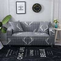 HKM-127955 Geometric Abstract Polyester Sofa Slipcover - Protects Double Seat Sofas, Fits 145-185cm