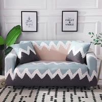 HKM-127955 Geometric Abstract Polyester Sofa Slipcover - Protects Double Seat Sofas, Fits 145-185cm