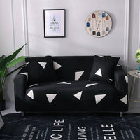 HKM-127955 Geometric Abstract Polyester Sofa Slipcover - Protects Double Seat Sofas, Fits 145-185cm