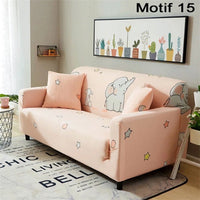 HKM-127955 Geometric Abstract Polyester Sofa Slipcover - Protects Double Seat Sofas, Fits 145-185cm