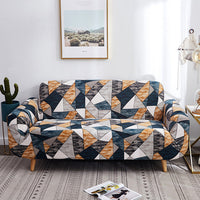 HKM-127955 Geometric Abstract Polyester Sofa Slipcover - Protects Double Seat Sofas, Fits 145-185cm