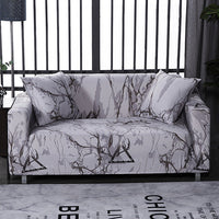 HKM-127955 Geometric Abstract Polyester Sofa Slipcover - Protects Double Seat Sofas, Fits 145-185cm