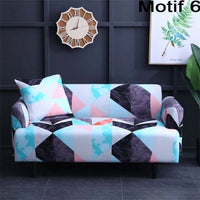 HKM-127955 Geometric Abstract Polyester Sofa Slipcover - Protects Double Seat Sofas, Fits 145-185cm
