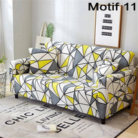 HKM-127955 Geometric Abstract Polyester Sofa Slipcover - Protects Double Seat Sofas, Fits 145-185cm