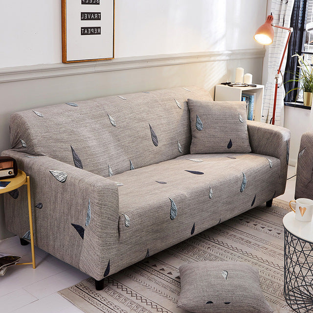 HKM-127955 Geometric Abstract Polyester Sofa Slipcover - Protects Double Seat Sofas, Fits 145-185cm