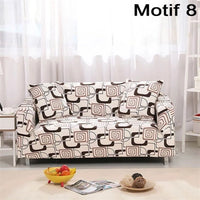 HKM-127955 Geometric Abstract Polyester Sofa Slipcover - Protects Double Seat Sofas, Fits 145-185cm