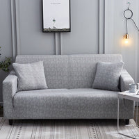 HKM-127955 Geometric Abstract Polyester Sofa Slipcover - Protects Double Seat Sofas, Fits 145-185cm