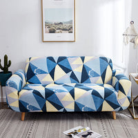 HKM-127955 Geometric Abstract Polyester Sofa Slipcover - Protects Double Seat Sofas, Fits 145-185cm