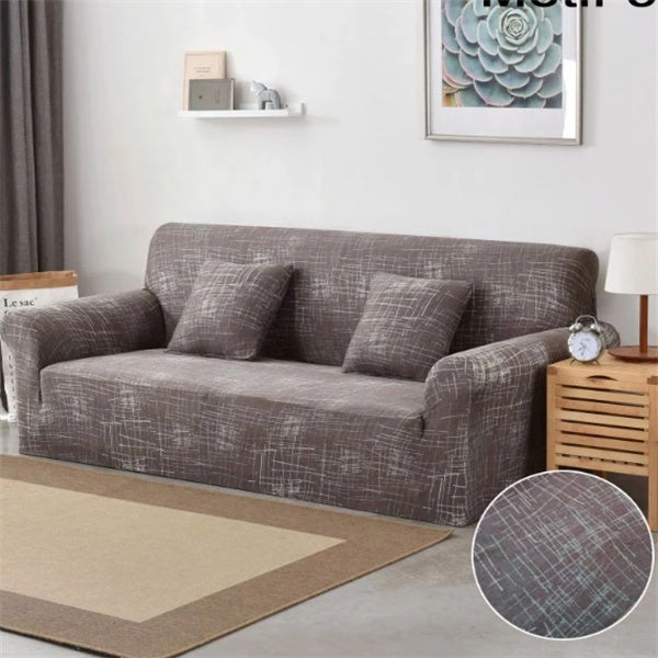 HKM-127955 Geometric Abstract Polyester Sofa Slipcover - Protects Double Seat Sofas, Fits 145-185cm