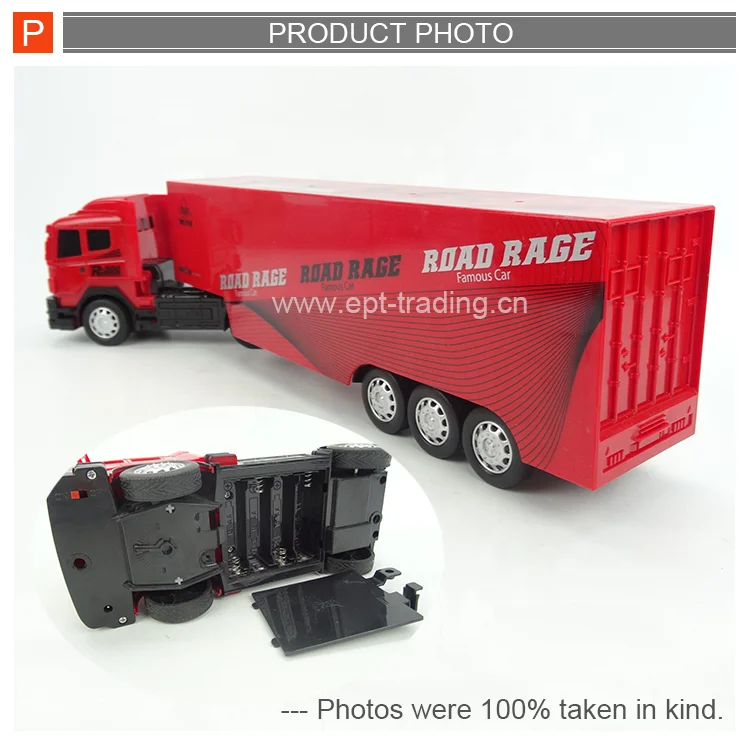 HKM-128211 Remote Control Plastic Trailer Container Toy with Steering Wheel for Kids 6+