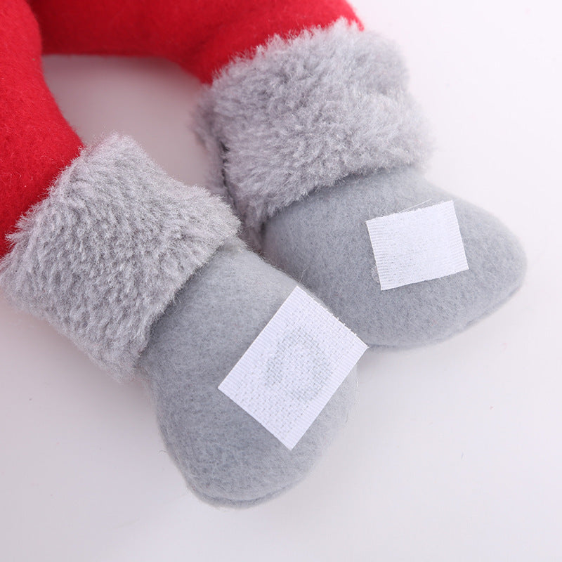 HKM-128275 Christmas Curtain Buckles - Cloth Decor Options in Various Designs: Santa, Snowman, Elk (34x27CM)