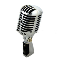 HKM-128275 Dynamic Classical Retro Microphone with Heart-Shaped Pickup Pattern and All-Metal Design, Ideal for Stage and Video Use