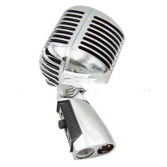KTX-128275 Dynamic Classical Retro Microphone with Heart-Shaped Pickup Pattern and All-Metal Design, Ideal for Stage and Video Use