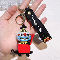 HKM-128403 The Nightmare Before Christmas Cartoon Keychain Pendant - Fun Rubber and Silicone Gift for Keys