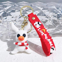 HKM-128403 The Nightmare Before Christmas Cartoon Keychain Pendant - Fun Rubber and Silicone Gift for Keys