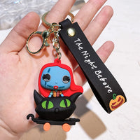 HKM-128403 The Nightmare Before Christmas Cartoon Keychain Pendant - Fun Rubber and Silicone Gift for Keys