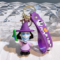 HKM-128403 The Nightmare Before Christmas Cartoon Keychain Pendant - Fun Rubber and Silicone Gift for Keys