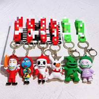 HKM-128403 The Nightmare Before Christmas Cartoon Keychain Pendant - Fun Rubber and Silicone Gift for Keys