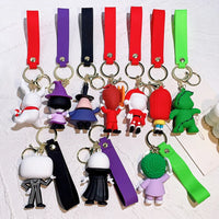 HKM-128403 The Nightmare Before Christmas Cartoon Keychain Pendant - Fun Rubber and Silicone Gift for Keys