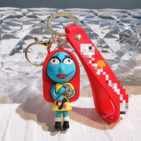 HKM-128403 The Nightmare Before Christmas Cartoon Keychain Pendant - Fun Rubber and Silicone Gift for Keys