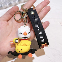 HKM-128403 The Nightmare Before Christmas Cartoon Keychain Pendant - Fun Rubber and Silicone Gift for Keys