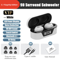 HKM-128467 Mini Bluetooth Headset with Touch Control and Battery Display, Stereo Sound, Multi-Point Connection