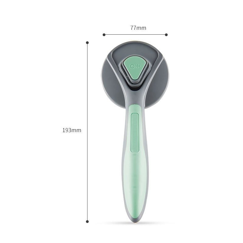 HKM-128659 Cat and Dog Petting Hair Removal Comb with Soft Massage Brush - Available in Pink, Green, and Gray