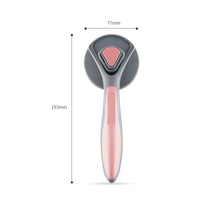 HKM-128659 Cat and Dog Petting Hair Removal Comb with Soft Massage Brush - Available in Pink, Green, and Gray