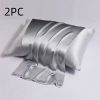 HKM-128723 Silk Double-Sided Zipper Pillowcase in Multiple Sizes for Modern Bedrooms