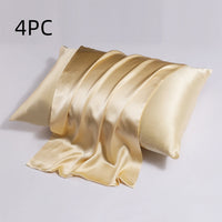 HKM-128723 Silk Double-Sided Zipper Pillowcase in Multiple Sizes for Modern Bedrooms