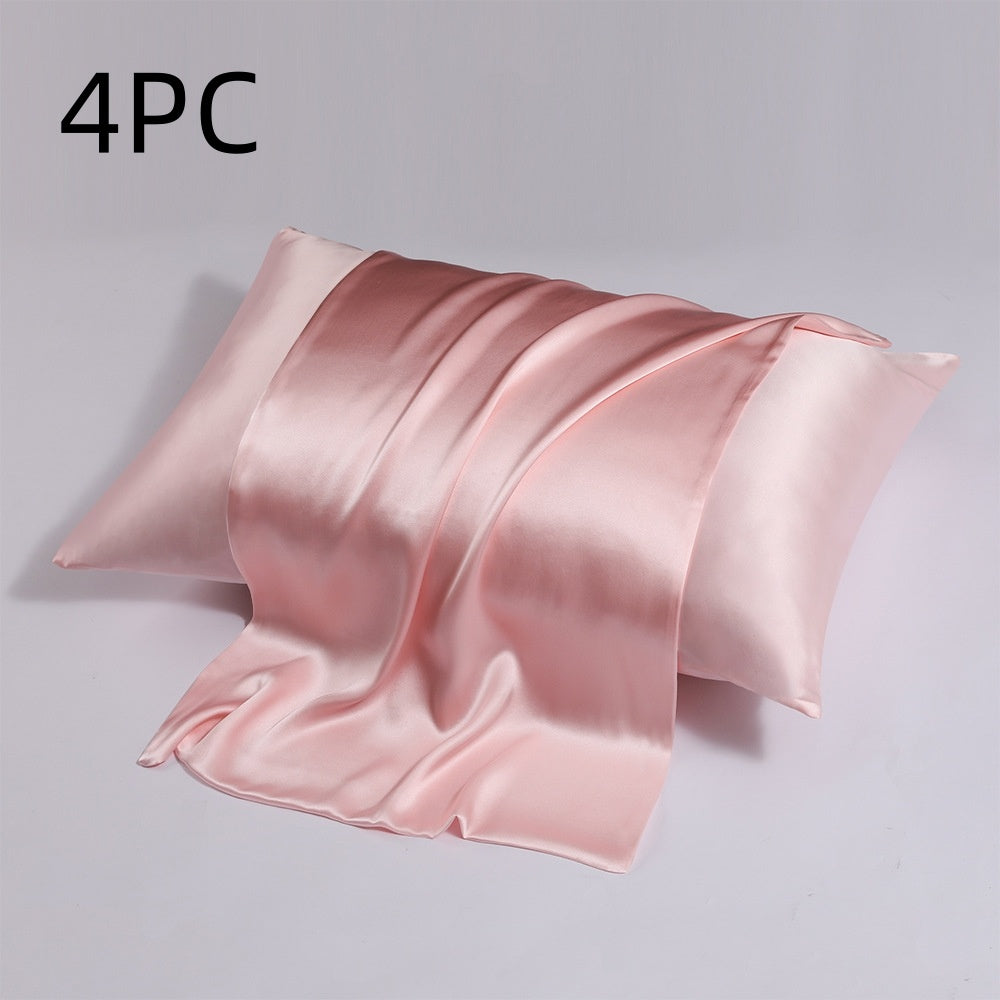 HKM-128723 Silk Double-Sided Zipper Pillowcase in Multiple Sizes for Modern Bedrooms