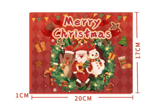 HKM-128851 Christmas Elk Blind Box Bracelet Set for Kids - 24 Grid Design with Red Elk